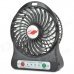 Portable USB Powered Rechargeable 4-Blade Fan w/ Indicator - Black (1 x 18650)