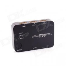 HOS-931 HDMI 1.4 3 In 1 Out 4K x 2K 3D HD Switcher w/ Remote Control - Black HOS-931 HDMI 1.4 3 In 1 Out 4K x 2K 3D HD Switcher w/ Remote Control - Black