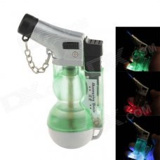 602 Creative Fashion Gourd Shape Wind-proof Gas Lighter w/ LED Light - Green 602 Creative Fashion Gourd Shape Wind-proof Gas Lighter w/ LED Light - Green