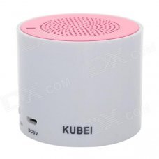 KUBEI 300A Portable Wireless Bluetooth V3.0 Speaker w/ Micro USB - White + Light Pink KUBEI 300A Portable Wireless Bluetooth V3.0 Speaker w/ Micro USB - White + Light Pink