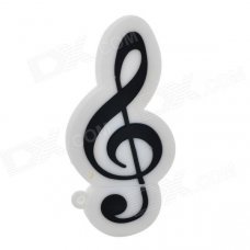 Music Note Style USB 2.0 Flash Drive - White + Black (16GB) Music Note Style USB 2.0 Flash Drive - White + Black (16GB)