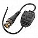 Passive Video Transmitter BNC Connector Cable for Camera Monitor - Black (2pcs)