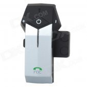 FDC-1000 Helmet Handsfree Phone Call Bluetooth Intercom Kit for Motorcycle - Black + Silver