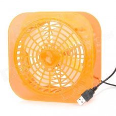 Fashion USB Wired Portable 4-Blade Fan - Orange Fashion USB Wired Portable 4-Blade Fan - Orange