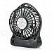 LiShuo LS-F95 Mini Portable USB Powered 4-Blade 3-Mode Fan - Black (1 x 18650)