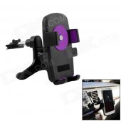 360' Rotation Car Air Conditioning Vent Mounted Holder Bracket for Cellphone / GPS - Black + Purple