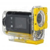 1.5" LCD Water Resistant HD CMOS 170' Wide-angle Sports DVR Loop Video Recorder w/ Wi-Fi - Black