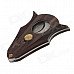 Portable Stainless Steel + Wood Cigar Cutter Knife - Brown + Silver
