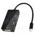 Mini DisplayPort to HDMI / VGA / DVI Convertor - Black Mini DisplayPort to HDMI / VGA / DVI Convertor - Black