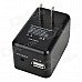TS-BTUC01 US Plug 5V 2A Bluetooth Audio Receiver / USB Charger for IPAD / IPHONE + More - Black