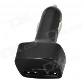 Multifunctional Voltage Tester Voltmeter w/ Dual USB Charging Port for Car - Black + Silver