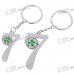 Four-Leaf Four Leaf Clover Kirksite Couple's Keychains (Pair)