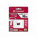 Transcend Premium Micro SDHC TF Flash Memory Card - Black (16GB)