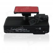 VACRON CBE-15 Full HD 1080P 5.0MP CMOS 105 Wide Angle Car DVR w/ G-sensor, IR Night Vision - Black