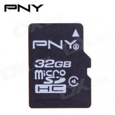 PNY Micro SDHC TF Memory Card - Black (32GB / Class 4) PNY Micro SDHC TF Memory Card - Black (32GB / Class 4)