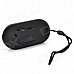 B15 Mini Wireless Bluetooth V3.0 Speaker w/ FM / Mic. / Mini USB / AUX / TF - Black