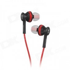 Bingle I808 In-Ear Earphones w/ Mic. / 3.5mm Jack - Red + Black (126cm) Bingle I808 In-Ear Earphones w/ Mic. / 3.5mm Jack - Red + Black (126cm)