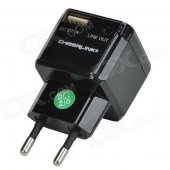 CHEERLINK Mini EU Plug Bluetooth V4.0 Wireless Home Stereo Audio Music Receiver w/ USB - Black