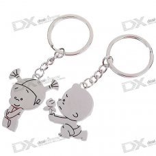 Cute Kid Kirksite Couple's Keychains (Pair)