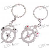 Alarm Clock Kirksite Couple's Keychains (Pair)