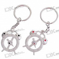 Alarm Clock Kirksite Couple's Keychains (Pair)