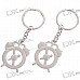 Alarm Clock Kirksite Couple's Keychains (Pair)