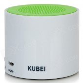 KUBEI 300A Portable Wireless Bluetooth V3.0 Speaker w/ Micro USB - White + Green
