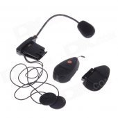 V2-100 100M 2-Rider Handsfree Bluetooth Intercom Set for Motorcycle - Black