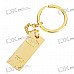 Gold Bullion Bar Shaped Zinc Alloy Keychain (Shape Assorted)