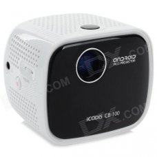 Icodis CB-100 Portable 45LM Mini Projector w/ LED / Speaker / USB / TF - White + Black Icodis CB-100 Portable 45LM Mini Projector w/ LED / Speaker / USB / TF - White + Black