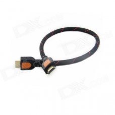 AYA 5944 1080P HDMI V1.4 Male to Male Extender HD Cable - Black + Orange (50cm)