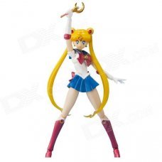 Genuine Bandai BAN-64490 SHF Sailor Moon Figure - White + Blue Genuine Bandai BAN-64490 SHF Sailor Moon Figure - White + Blue
