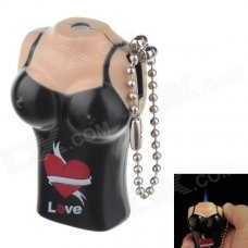 Creative Bathing Suit Human Body Style Windproof Blue Flame Butane Gas Lighter - Black + Red + White Creative Bathing Suit Human Body Style Windproof Blue Flame Butane Gas Lighter - Black + Red + White