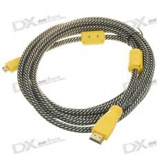 Gold Plated 1080P HDMI V1.3 Male to Mini HDMI Male Shielded Connection Cable (3M-Length) Gold Plated 1080P HDMI V1.3 Male to Mini HDMI Male Shielded Connection Cable (3M-Length)