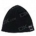 Fashionable Autumn & Winter Warm Cashmere Hat w/ Bluetooth Function - Black