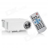 BarcoMAX XP7S High Definition Home Mini Projector w/ USB, SD, HDMI, VGA, AV - White