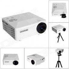Geekwire LP-6B Portable FHD 1080P LED Projector w/ HDMI, VAG, USB 2.0, AV, SD - White (EU Plug) Geekwire LP-6B Portable FHD 1080P LED Projector w/ HDMI, VAG, USB 2.0, AV, SD - White (EU Plug)
