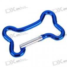 Aluminum Alloy Bone Shaped Carabiner Clip (Color Assorted)