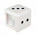 Fashionable Portable Dice Shape Ashtray - White + Black