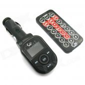 1.0" LCD Screen USB Wireless Car MP3 Player w/ Remote Controller + FM + TF Card Slot - Black