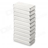 20 x 10 x 4mm Square NdFeB Magnet Cubes - Silver (10 PCS)