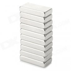 20 x 10 x 4mm Square NdFeB Magnet Cubes - Silver (10 PCS)