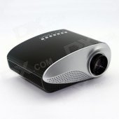 24W LCD High Definition Home Mini Projector w/ HDMI / VGA / USB / US Plug - Black