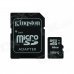 Kingston Digital SDC4/16GB microSDHC Flash Card with SD Adapter - White + Black (16GB / Class 4)