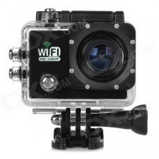 Water Resistant FPV HD 2.0" LTPS CCD Wide Angle Sports DV Camera w/ Wi-Fi - Black Water Resistant FPV HD 2.0" LTPS CCD Wide Angle Sports DV Camera w/ Wi-Fi - Black