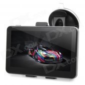 916F 5" Resistive Screen Win CE 6.0 Car GPS Navigator w/ Multinational Map - Black