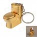 Creative Toilet Style Grinding Wheel Zinc Alloy Gas Lighter w/ Keyring - Golden Creative Toilet Style Grinding Wheel Zinc Alloy Gas Lighter w/ Keyring - Golden