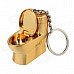 Creative Toilet Style Grinding Wheel Zinc Alloy Gas Lighter w/ Keyring - Golden Creative Toilet Style Grinding Wheel Zinc Alloy Gas Lighter w/ Keyring - Golden