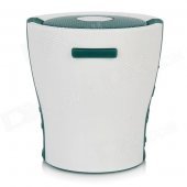 Q2 Mini Portable Bluetooth V2.1 Speaker w/ Microphone / FM / TF / Micro USB - White + Green