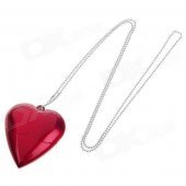 AX-520 Heart Shaped USB 2.0 Flash Disk Necklace - Red (32GB)